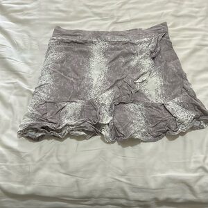 Purple and white short skirt